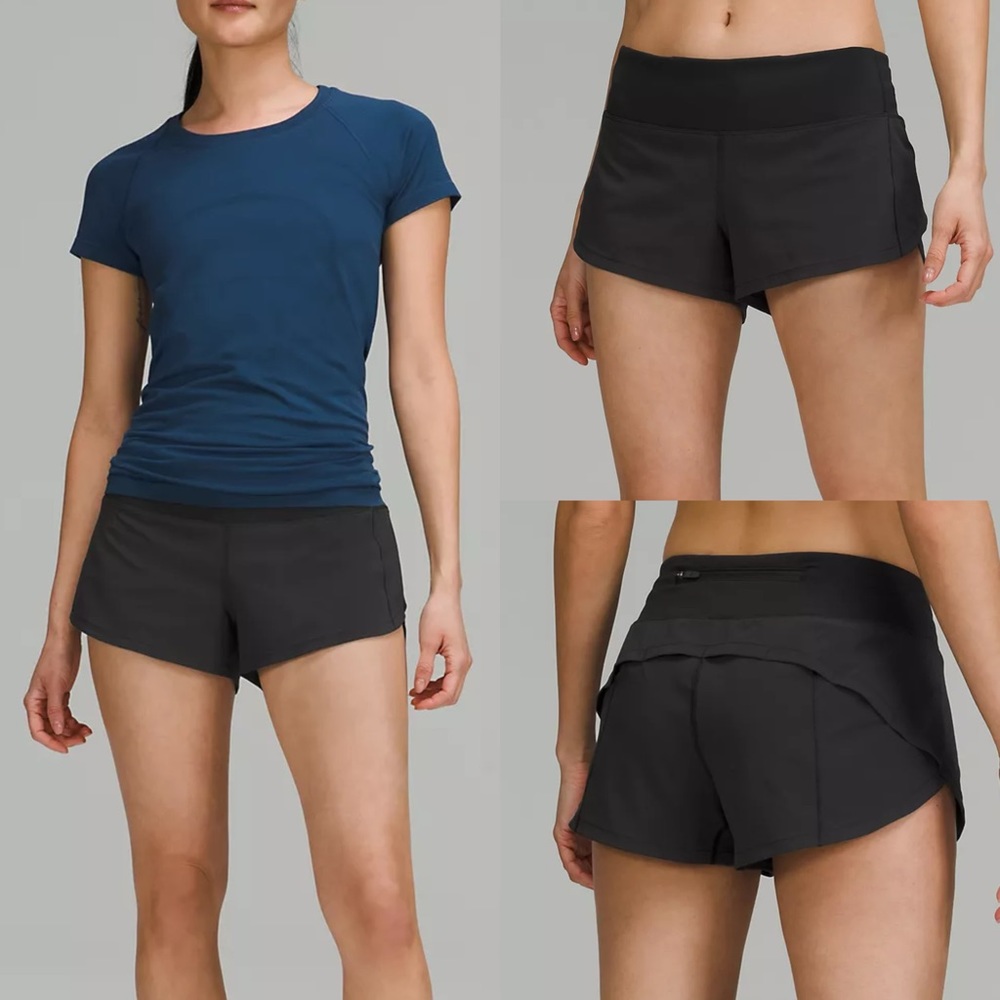 Lululemon Speed Up Low-Rise Lined Short 2.5" Black